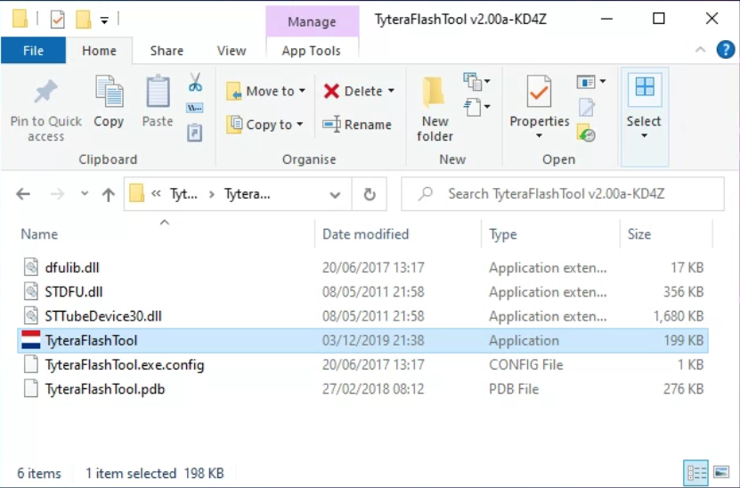 Screenshot of the folder in windows explorer