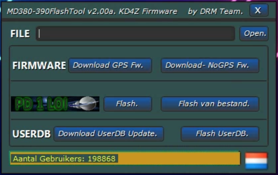 Screenshot of the software downloading